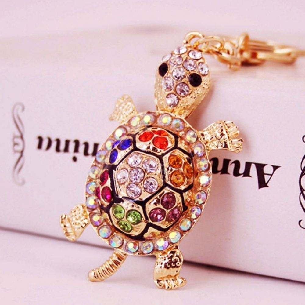 ‼️CLEARANCE PRICE FIRM‼️🐢Multi Colored Turtle Keychain🐢